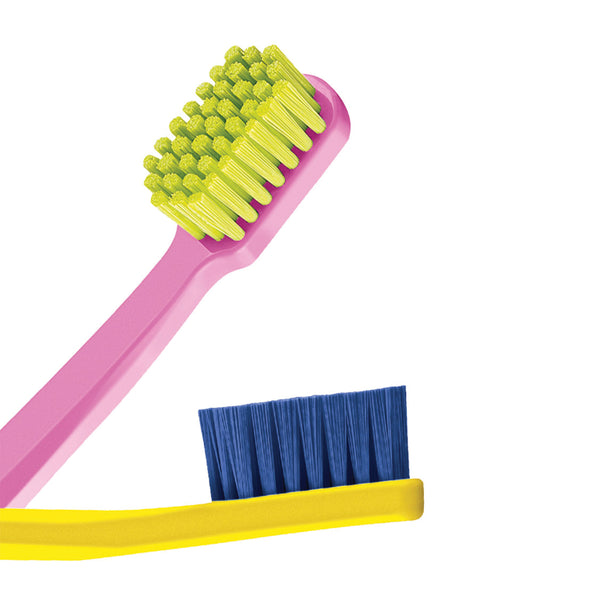 CURAPROX toothbrush's do not use nylon to make the bristles, instead they use very fine filaments made of CUREN®. CUREN® allows the bristles to be very fine ensuring there is no damage to the gums as well as feeling incredibly good when brushing.