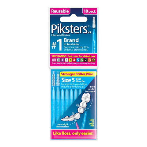 Piksters® Interdental brushes 10 pack Size 5