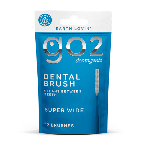 GO2 Dentagenie Dental Brush Super Wide Blue 12 pk