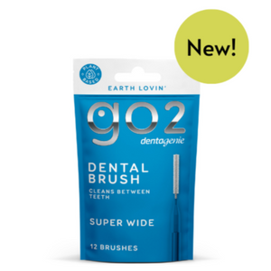 GO2 Dentagenie Dental Brush Super Wide Blue 12 pk