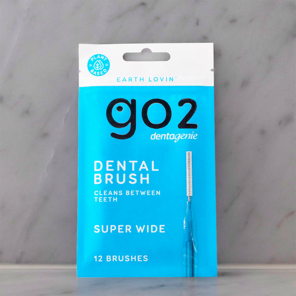GO2 Dentagenie Dental Brush Super Wide Blue 12 pk